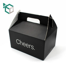 High quality cheap black E flute corrugated paper food grade material FSC cupcake packaging box